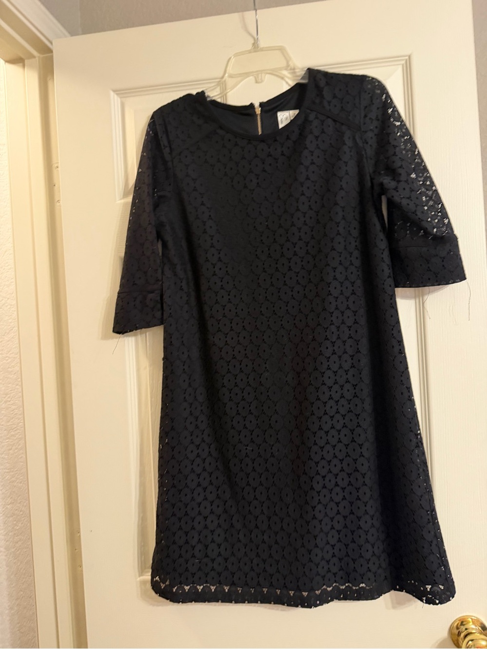 Emma & Michele Black Eyelet Midi Dress